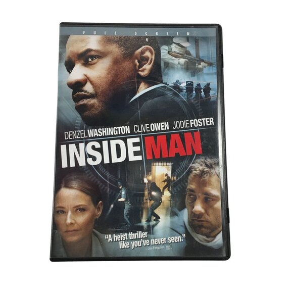 INSIDE MAN DVD (FULLSCREEN) DENZEL WASHINGTON JODIE FOSTER - Picture 1 of 4